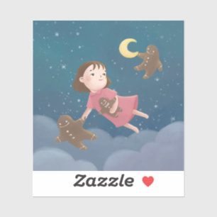 Flying with Gingerbread Cookies Dream Sticker
