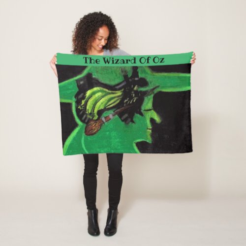 FLYING WIZARD OF OZ WICKED WITCH FLEECE BLANKET