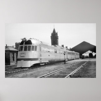 Flying Yankee at Portland, ME Union Station 1937 Poster