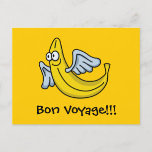 Flying Yellow Banana Postcard