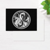 Flying Yin Yang Dragons - black and white (Desk)