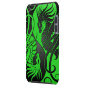 Flying Yin Yang Dragons - green and black iPod Touch Case