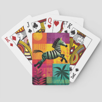 Flying Zebra Jungle Pop Poker Cards