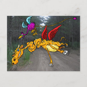 Flying Zoo. Postcard