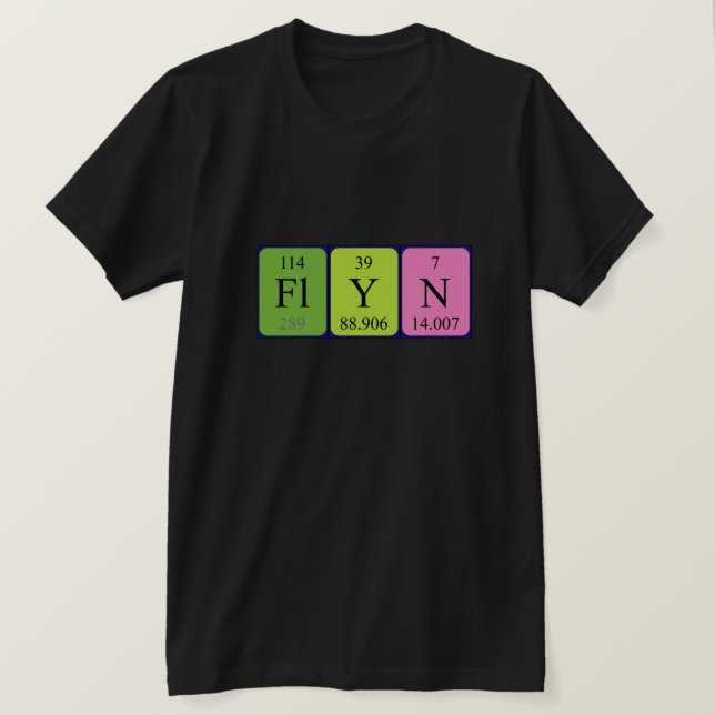 Flyn periodic table name shirt (Design Front)