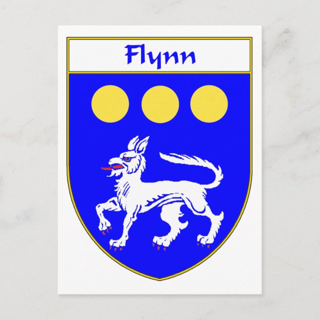 Flynn Coat of Arms/Family Crest Postcard (Front)