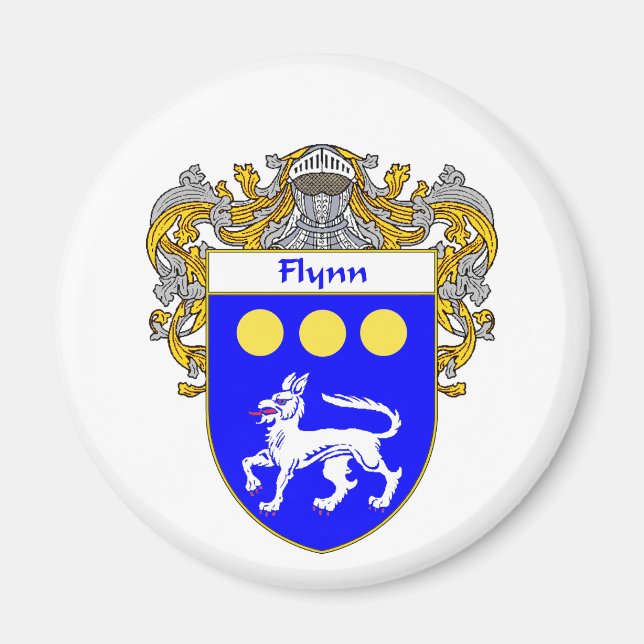 Flynn Coat of Arms (Mantled) Magnet (Front)