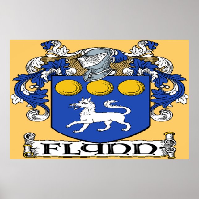 Flynn Coat of Arms Poster Print (Front)
