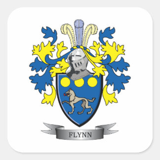Flynn Coat of Arms Square Sticker