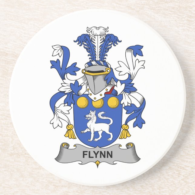 Flynn Family Crest Drink Coaster (Front)