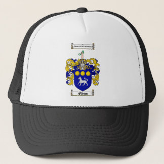 FLYNN FAMILY CREST -  FLYNN COAT OF ARMS TRUCKER HAT