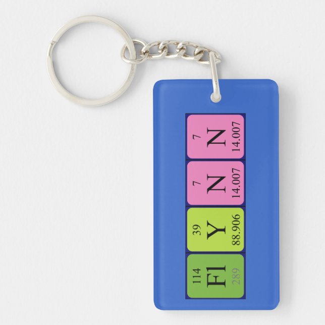 Flynn periodic table name keyring (Front)