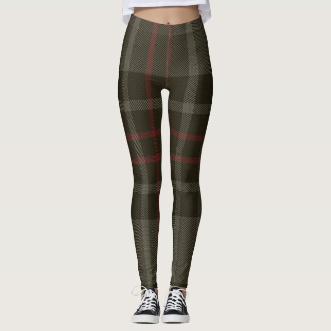 Flynn Tartan Clan Plaid Leggings (Front)