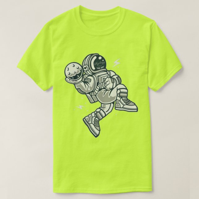 Flyology Astroman safety green T-Shirt (Design Front)