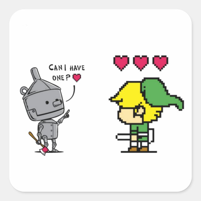 FM Pop Culture Heart Seeker Square Sticker (Front)
