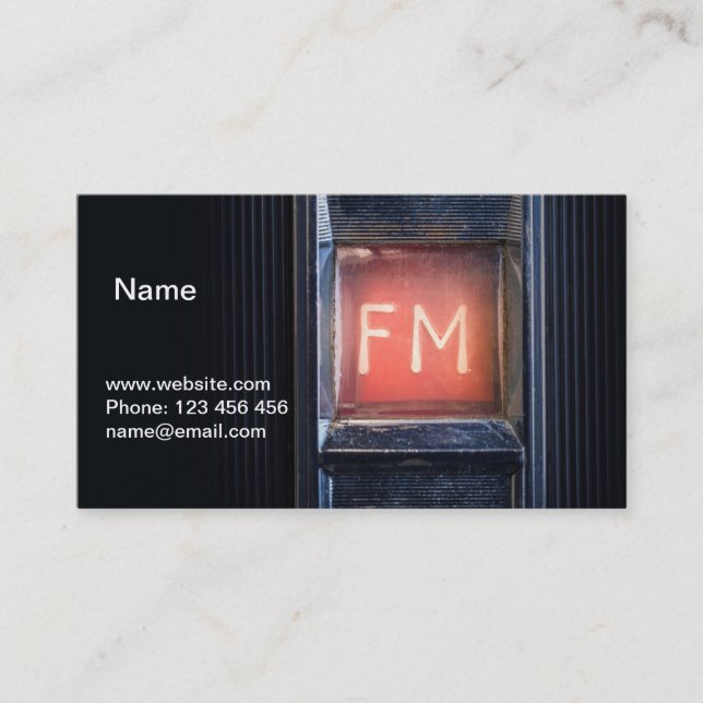 FM radio Business Card (Front)