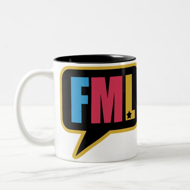 FML (Mug) Two-Tone Coffee Mug (Left)