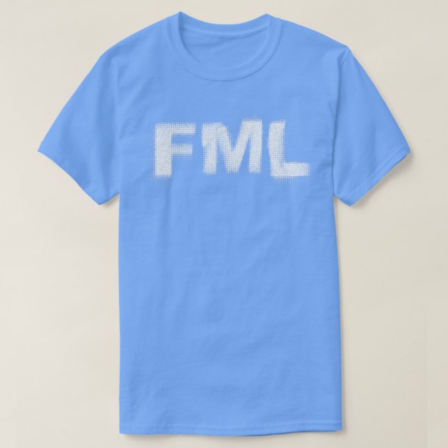 FML Retro Original Glitch Typography Design T-Shirt (Design Front)