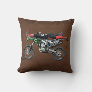 FMX - Freestyle Aerial Motocross Stunt III Throw Pillow