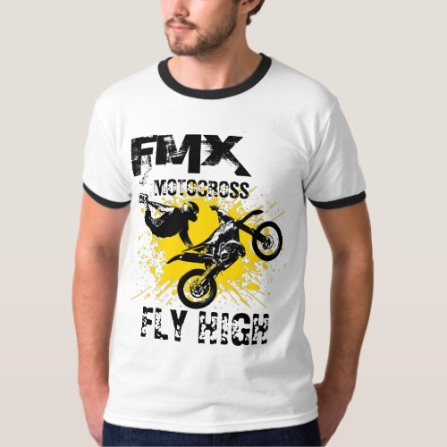FMX Motocross Fly High T_Shirt