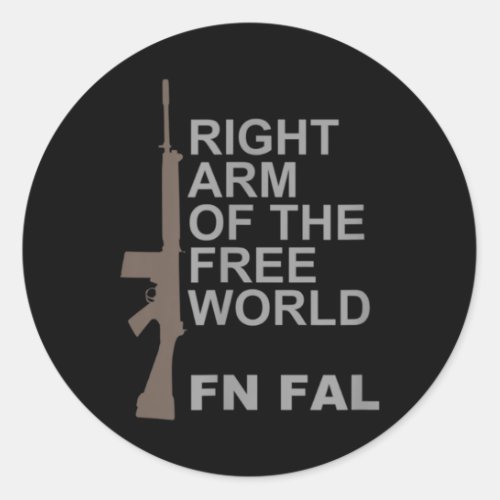 FN FAL Right arm of the free world Classic Round Sticker