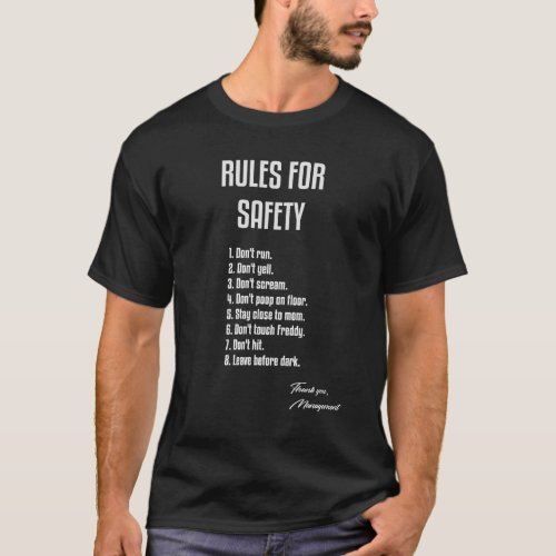 FNAF Game Safety Rules T_Shirt