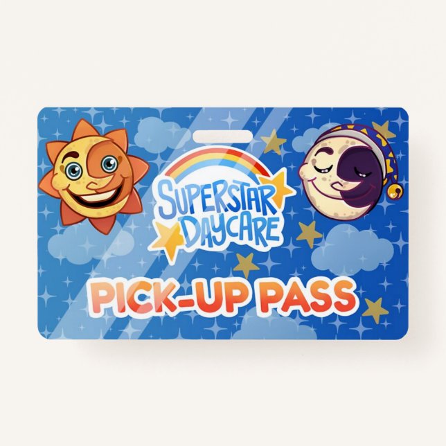 Fnaf Security Breach Pick Up Pass  Badge (Front)