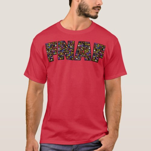 FNAF Typography Pixel Art T_Shirt