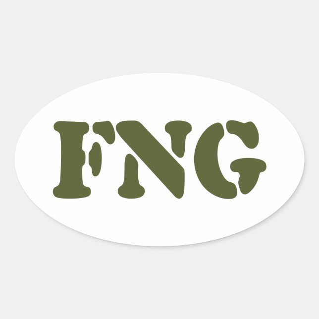FNG OVAL STICKER (Front)