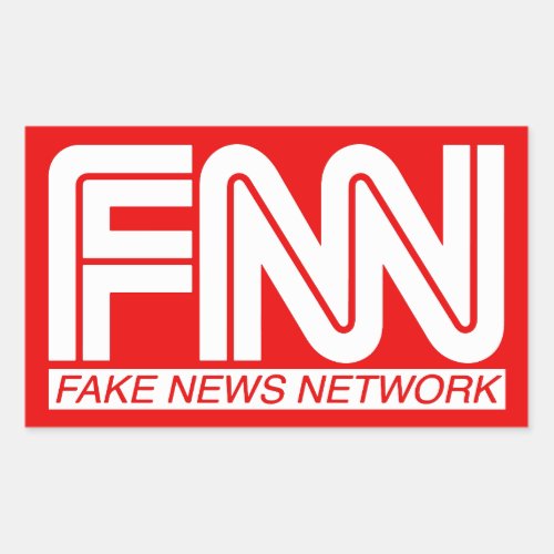 FNN Fake News Network FakeNews MAGA Rectangular Sticker