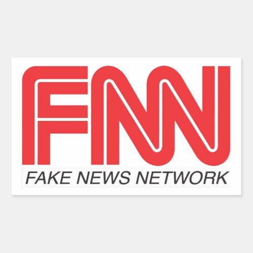 FNN Fake News Network FakeNews MAGA Rectangular Sticker