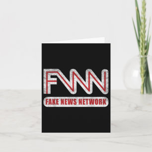 Fnn Logo Fake News Network Funny Political Joke Card