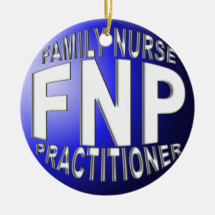 FNP BLUE BALL CHRISTMAS ORNAMENT FAMILY NURSE PRAC