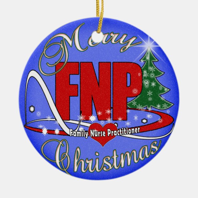 FNP CHRISTMAS ORNAMENT - FAMILY NURSE PRACTITIONER (Front)