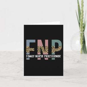 FNP Family Nurse Practitioner Cheetah Print Card