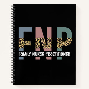 FNP Family Nurse Practitioner Cheetah Print Notebook
