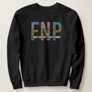 FNP Family Nurse Practitioner Cheetah Print Sweatshirt