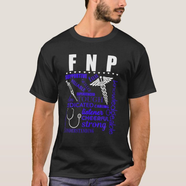 FNP Family Nurse Practitioner Reliable Funny Nursi T-Shirt (Front)