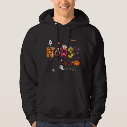 FNP Halloween Ghost Spider Family Nurse Practition Hoodie
