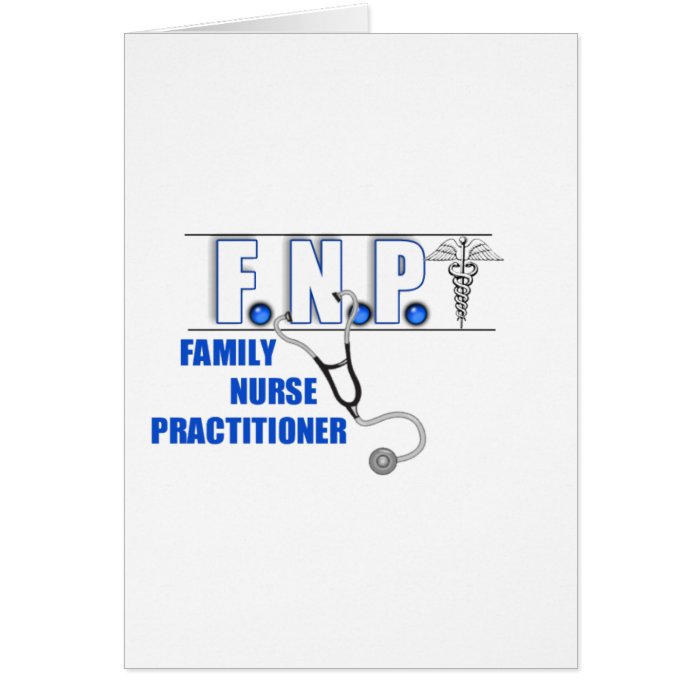 FNP  LOGO  STETHOSCOPE FAMILY NURSE PRACTITIONER CARDS