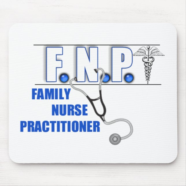 FNP  LOGO  STETHOSCOPE FAMILY NURSE PRACTITIONER MOUSE PAD (Front)