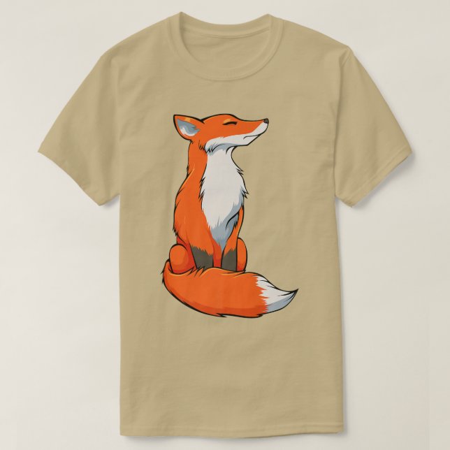 Fo Orange Wild Forest Spiritual Nature Fan Animal  T-Shirt (Design Front)