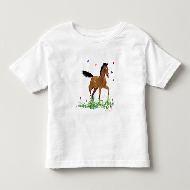 Foal and Butterflies Toddler T-shirt (Front)