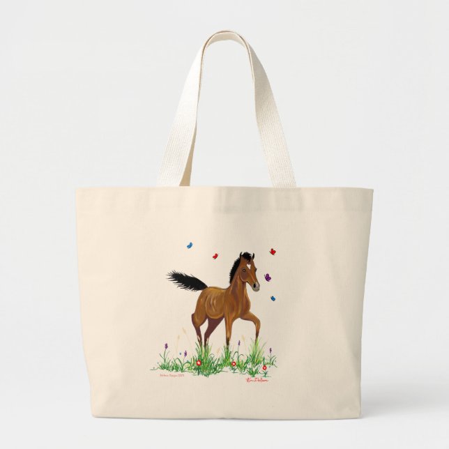 Foal and butterflies Tote (Front)