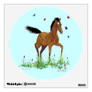 Foal and Butterflies Wall decal