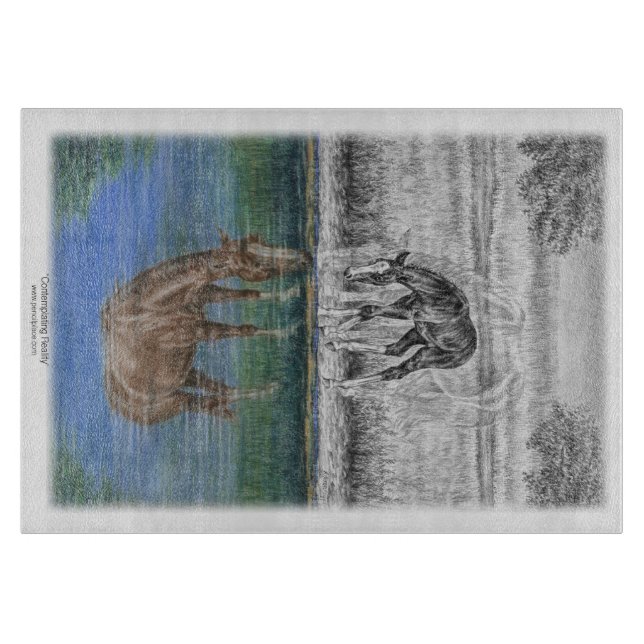 Foal Water Reflection of Horse Cutting Board (Front)