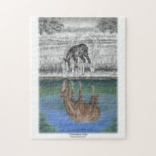 Foal Water Reflection of Horse Jigsaw Puzzle