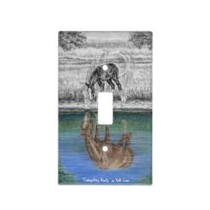 Foal Water Reflection of Horse Light Switch Cover