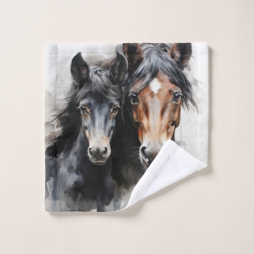 Foal with his mother bath towel set