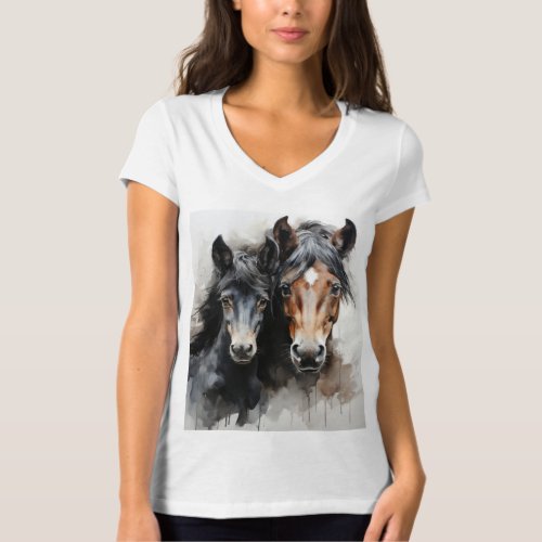 Foal with his mother T_Shirt